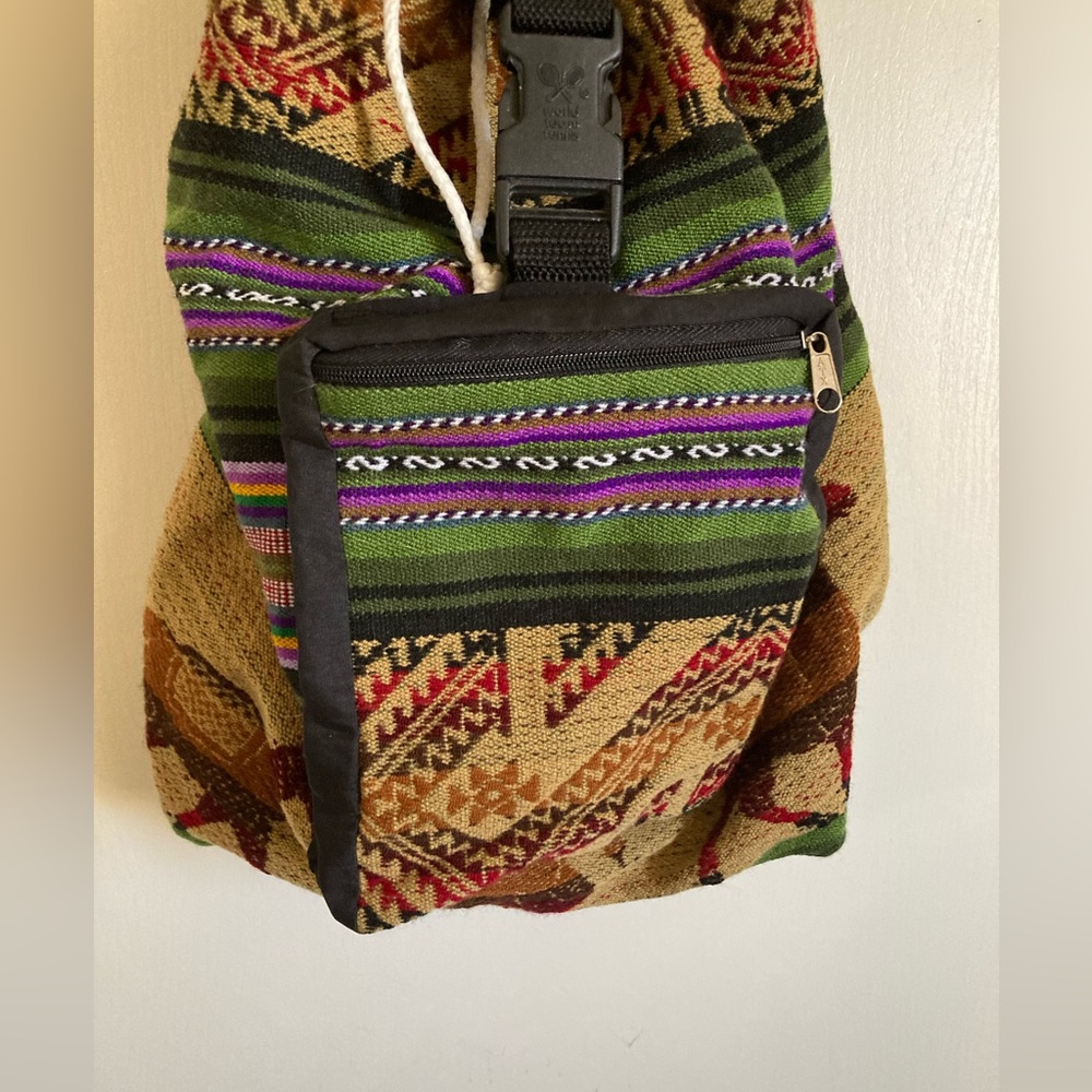 *Aztec Backpack with Adjustable Drawstring Closure - Picture 3 of 4
